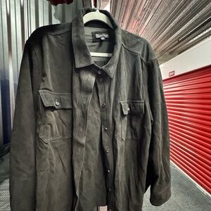 Suede Button Up Shirt